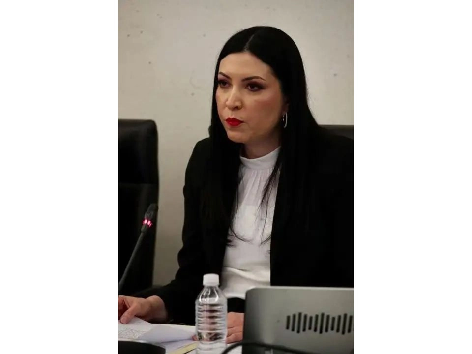 La gobernadora del Banco de México, Victoria Rodríguez Ceja, comparece ante la Comisión de Hacienda y Crédito Público del Senado de la República, en la Ciudad de México, el 10 de abril del 2025. 

