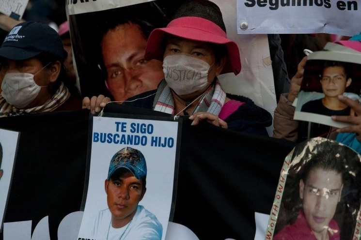Protesta de familiares de desaparecidos en la CDMX, en enero pasado. Foto Cristina Rodríguez

