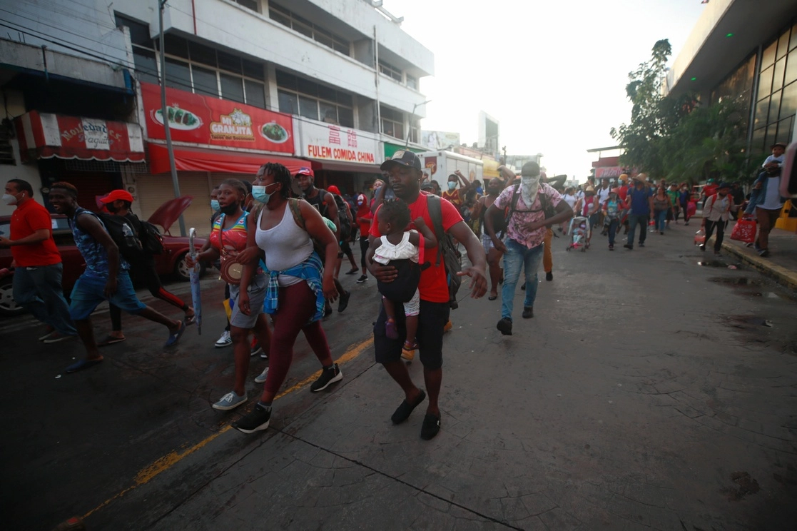 Caravana migrante en Tapachula, Chiapas. Foto Víctor Camacho / Archivo