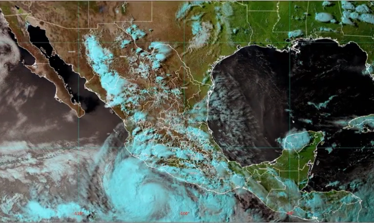 Trayectoria del huracán 'Blas'. Imagen SMN