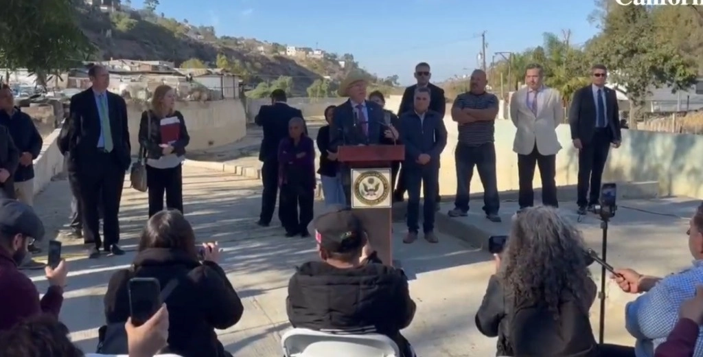 Salazar dijo que los pueblos de México y Estados Unidos se merecen “un trabajo mutuo” “de confianza” que les permita enfrentar los problemas. Foto video La Jornada Baja California
