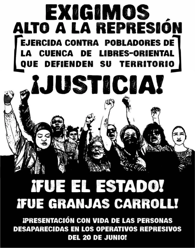 Organizaciones y ciudadanos se expresaron enérgicamente contra los actos de represión en el estado. Foto Tomada de X @futuroindigena

