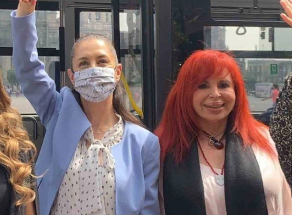 Las mandatarias de la CDMX y Campeche durante la reunión. Foto 'La Jornada'