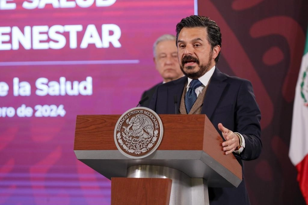 El director del Instituto Mexicano del Seguro Social, Zoé Robledo, informó que este lunes se efectuó la primera reunión preparatoria del programa del IMSS Bienestar, el 9 de enero de 2024. Foto Pablo Ramos 