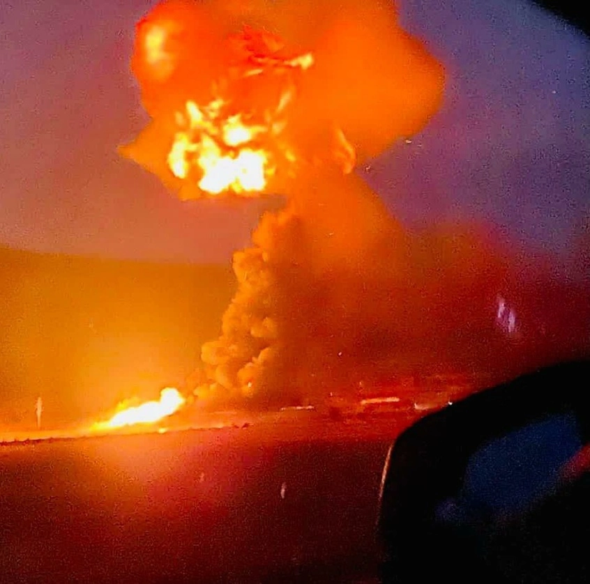Imagen del incendio. Foto La Jornada