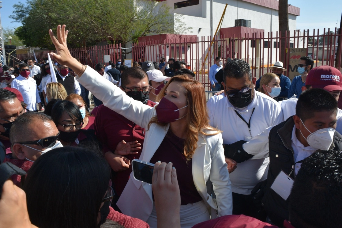 La candidata durante un evento. Foto La Jornada