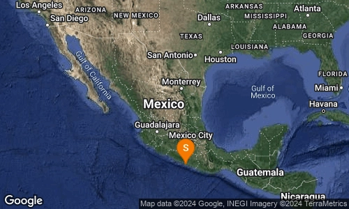 El epicentro a 16 kilómetros al sureste de Acapulco, informó el Servicio Sismológico Nacional. Foto X @SismologicoMX
