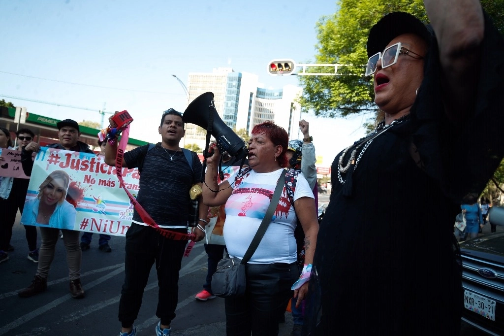 Protesta por violencia contra personas trans en CDMX. Foto Cristina Rodríguez