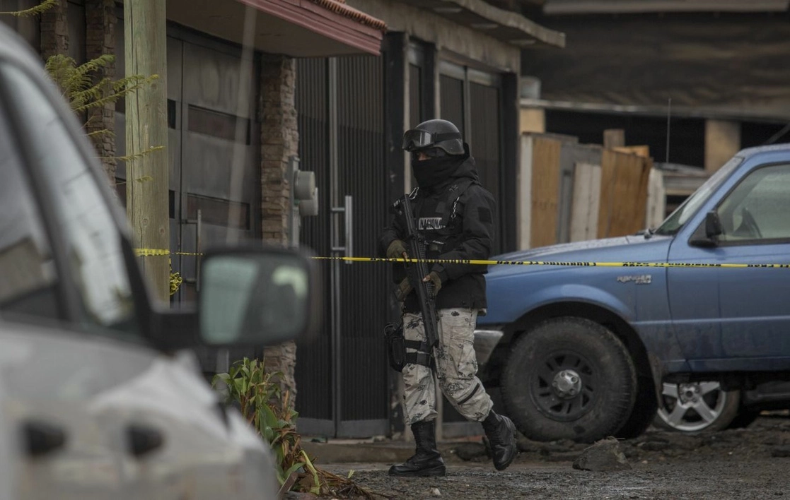 Cuádruple homicidio registrado en un domicilio, en Tijuana, el pasado 23 de enero. Foto Cuartoscuro