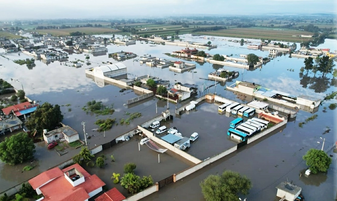 En septiembre del año pasado, el municipio de Tlalhuelilpan, en Hidalgo, se inundó. Foto tomada del Facebook del Gobierno Municipal Tlahuelilpan / Archivo 
