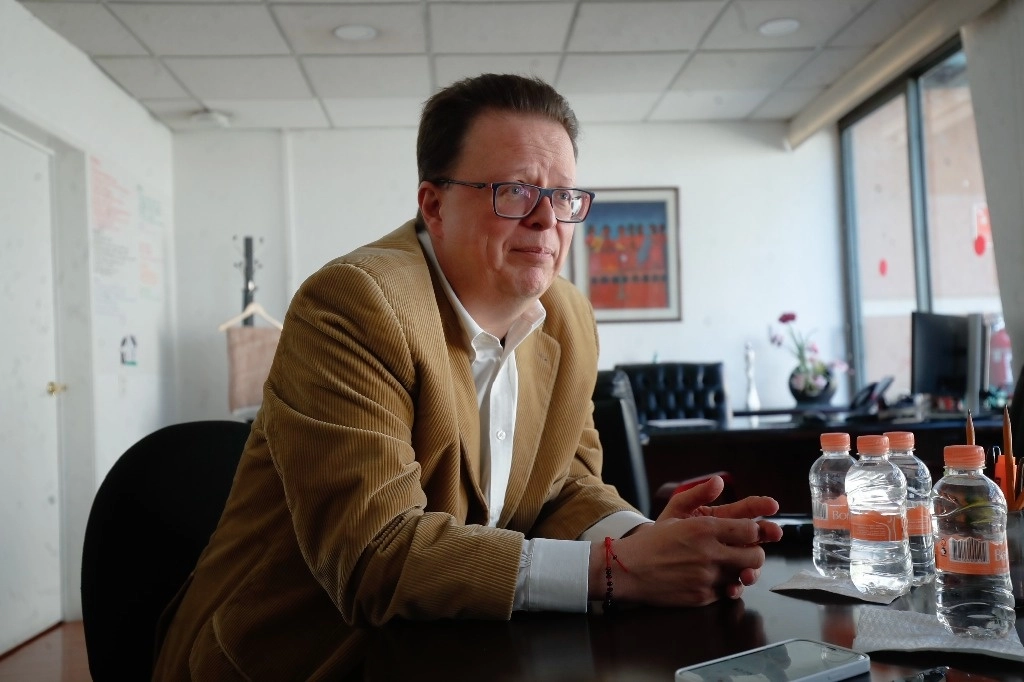 El magistrado del TEPJF Felipe de la Mata, en entrevista con La Jornada, en la Escuela Judicial del TEPJF , en la Ciudad de México, 22 de febrero de 2024. Foto Cristina Rodríguez