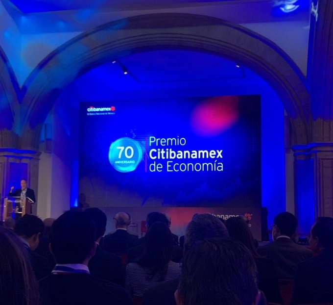 Evento de la entrega de los Premios Citibanamex de Economía, el 29 de noviembre de 2022. Foto Twitter @raguilar_abe
