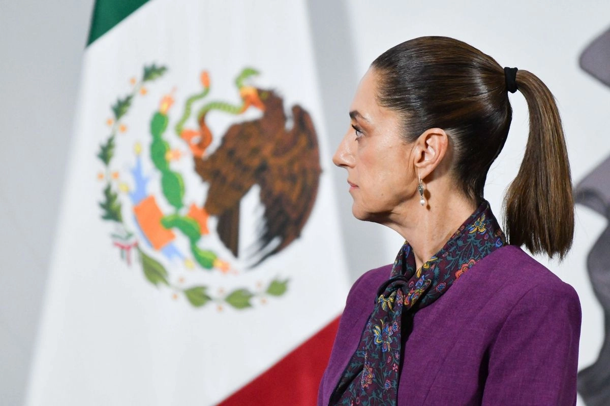 La presidenta Claudia Sheinbuam en la conferencia matutina presidencial, el 3 de septiembre de 2025. Foto 