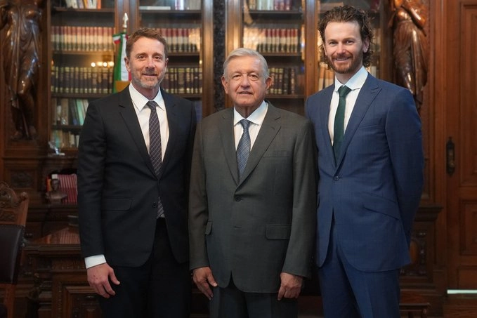 Sky Dayton y Steuart Walton fueron recibidos por el presidente López Obrador. Imagen tomada de https://twitter.com/lopezobrador_