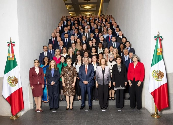 El Cuerpo Diplomático acreditado en México está integrado por representantes de 86 países de todos los continentes y 43 organismos internacionales. Foto SRE