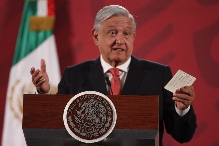 El presidente Andrés Manuel López Obrador durante conferencia de prensa este 11 de febrero de 2020. Foto María Luisa Severiano