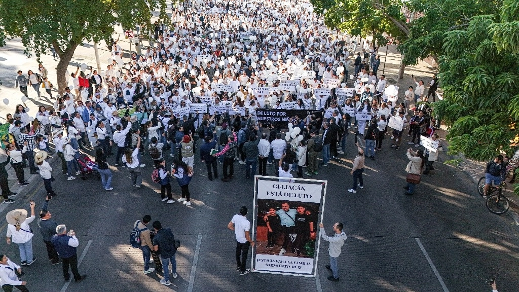 Marcha por la paz en Culiacán, Sinaloa, el 23 de enero de 2025. Foto Cuartoscuro