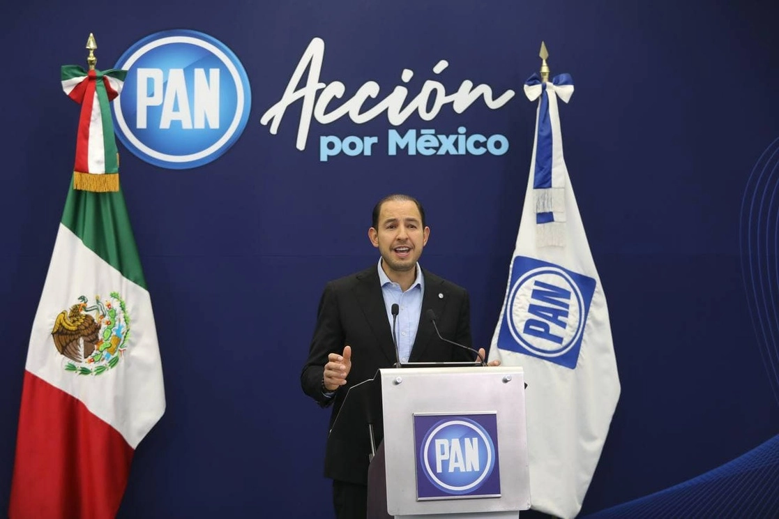 El dirigente nacional del PAN, Marko Cortés, el 18 de julio de 2022. Foto tomada del Twitter de @AccionNacional
