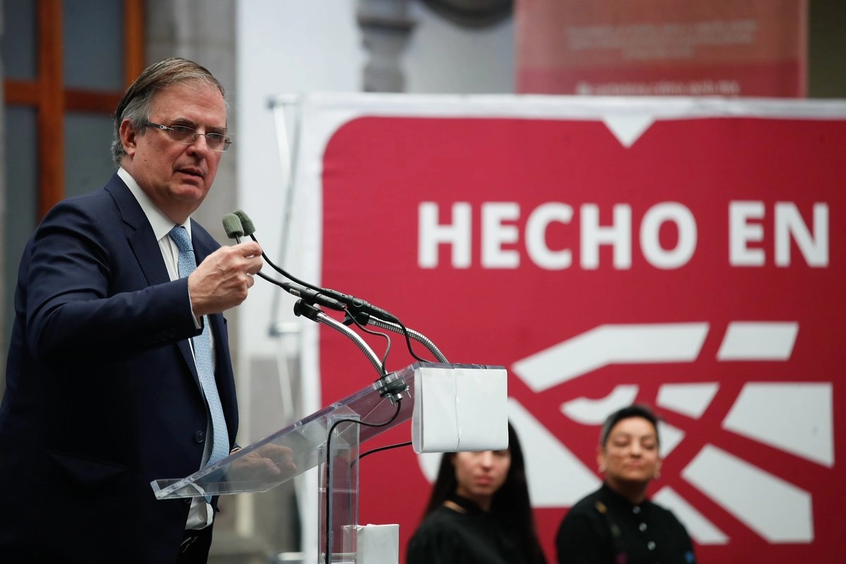 El secretario de Economía, Marcelo Ebrard, durante un evento en la Ciudad de México, el 17 de septiembre de 2025. Foto 