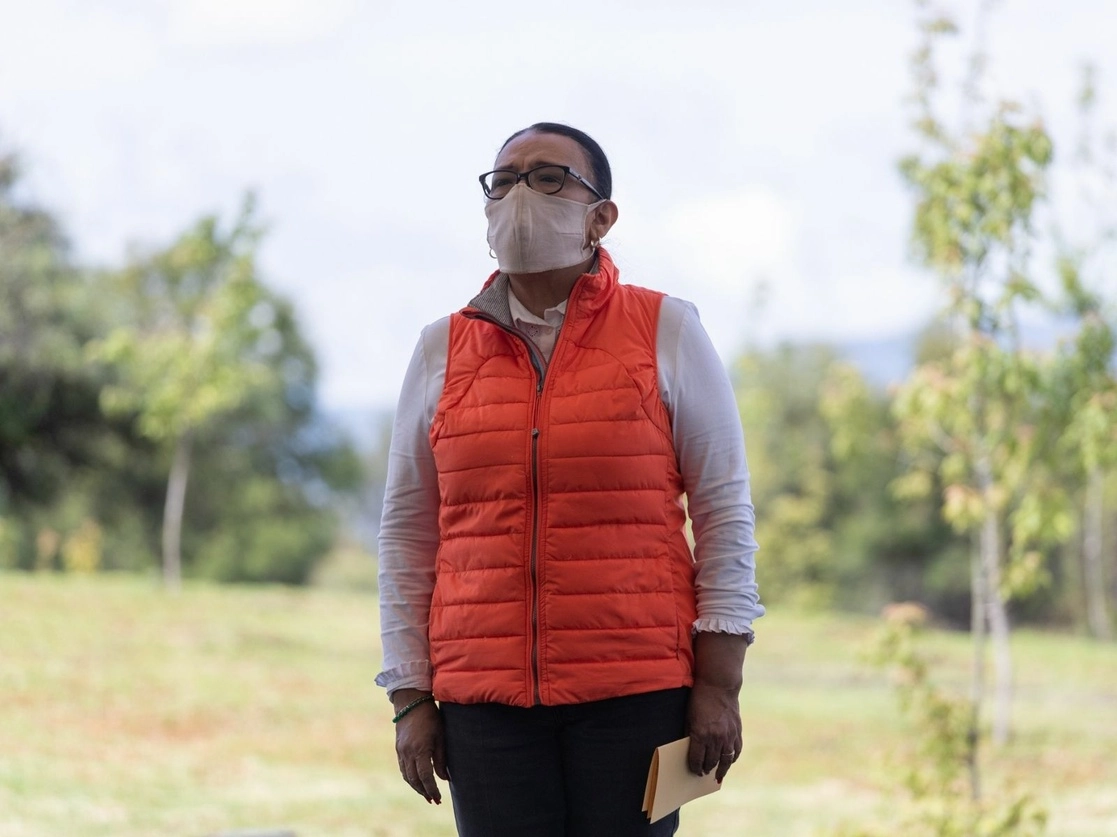 La titular de la Secretaría de Seguridad y Protección Ciudadana, Rosa Icela Rodríguez Velázquez, resultó negativa a Covid-19. Foto Pablo Ramos / Archivo