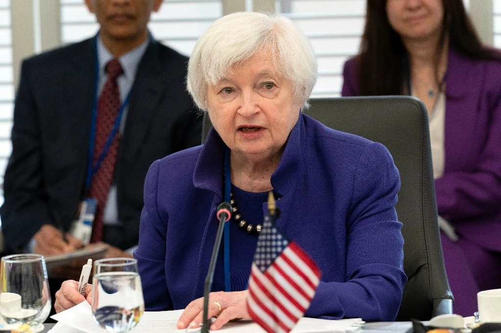 Janet Yellen en conferencia el pasado 12 de abril. Foto Ap