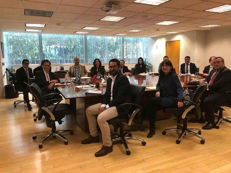 Arturo Herrera en reunión con Alejandra Frausto y María Elena Álvarez-Buylla. Foto de Twitter @ArturoHerrera_G