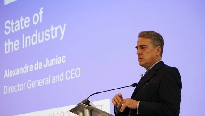 "La clave para restaurar la libertad de movilidad es efectuar tests sistemáticos de todos los pasajeros antes de viajar", pidió el jefe de la IATA, Alexandre de Juniac. Foto tomada del Twitter de @IATA / Archivo