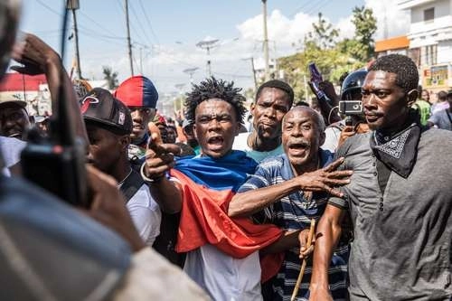 En imagen de archivo, protestas en Haití contra el presidente Jovenel Moise. Foto Afp 
