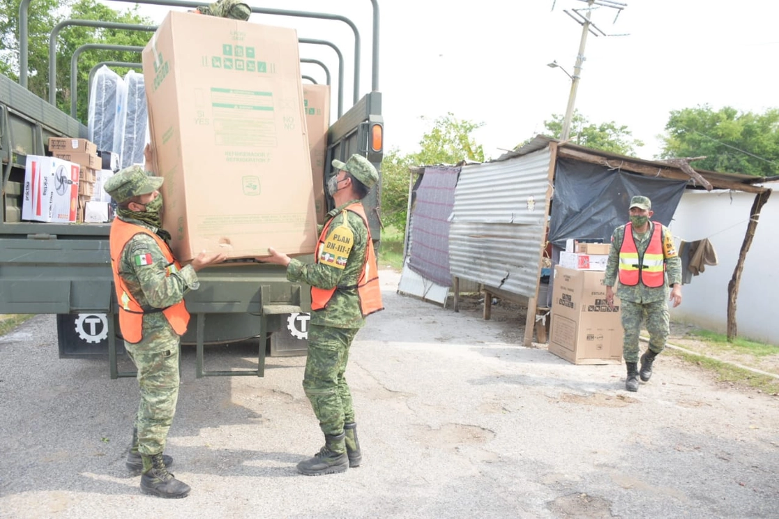 Estos enseres fueron entregados entre el 14 de diciembre del año pasado y el 3 de enero de 2021. Foto Sedena