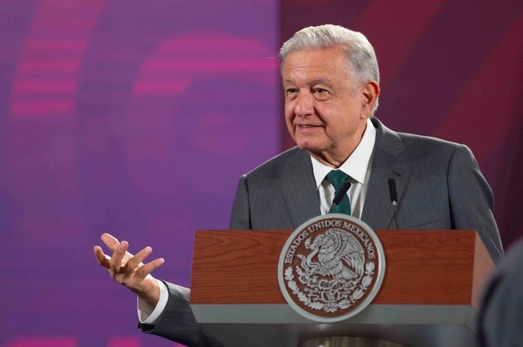 El presidente López Obrador durante su conferencia desde Palacio Nacional, en la Ciudad de México, el 25 de septiembre de 2023. Foto cortesía Presidencia 