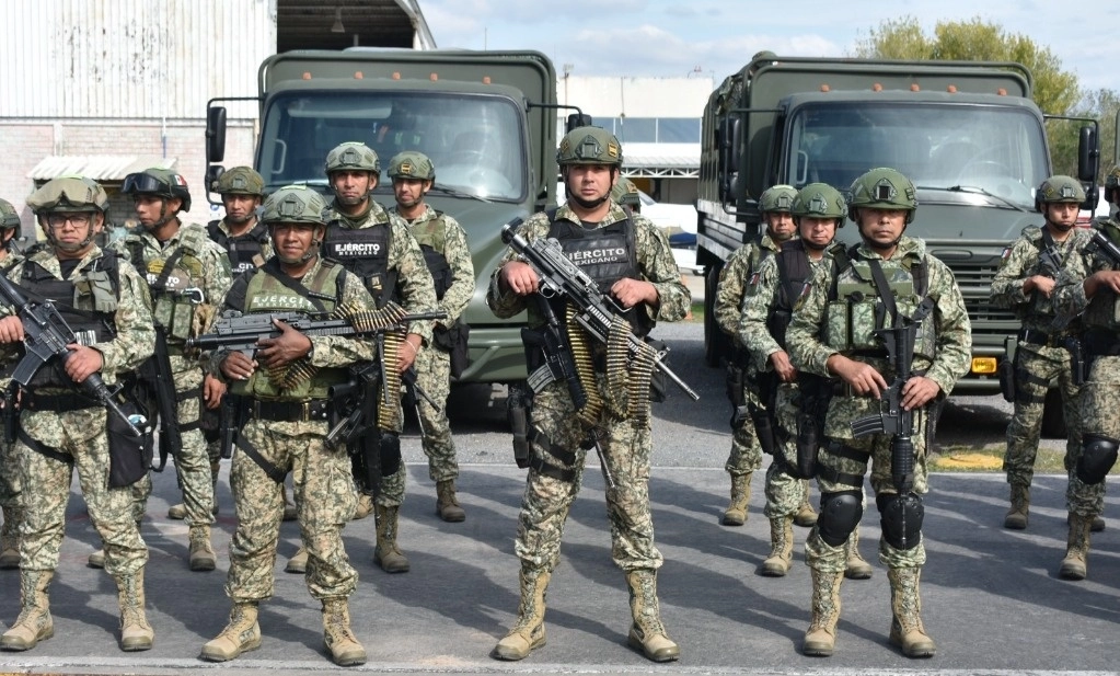Elementos de Fuerzas Especiales de Sedena previo a su viaje a Tamaulipas. Foto Sedena