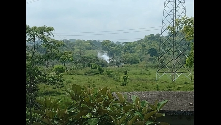 La fuga de gas natural ocurrió en la zona industrial de Nanchital, Veracruz. Foto Sayda Chiñas
