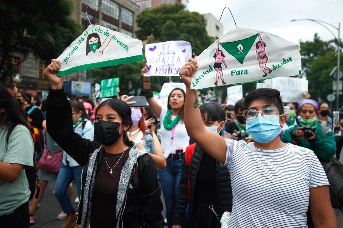 Aspecto de la marcha del 28 de septiembre, Día de Acción Global por el Aborto Legal, Seguro y Accesible. Foto Cristina Rodríguez