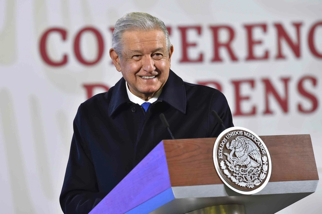Conferencia matutina de hoy del presidente López Obrador, desde Palacio Nacional. Foto cortesía Presidencia