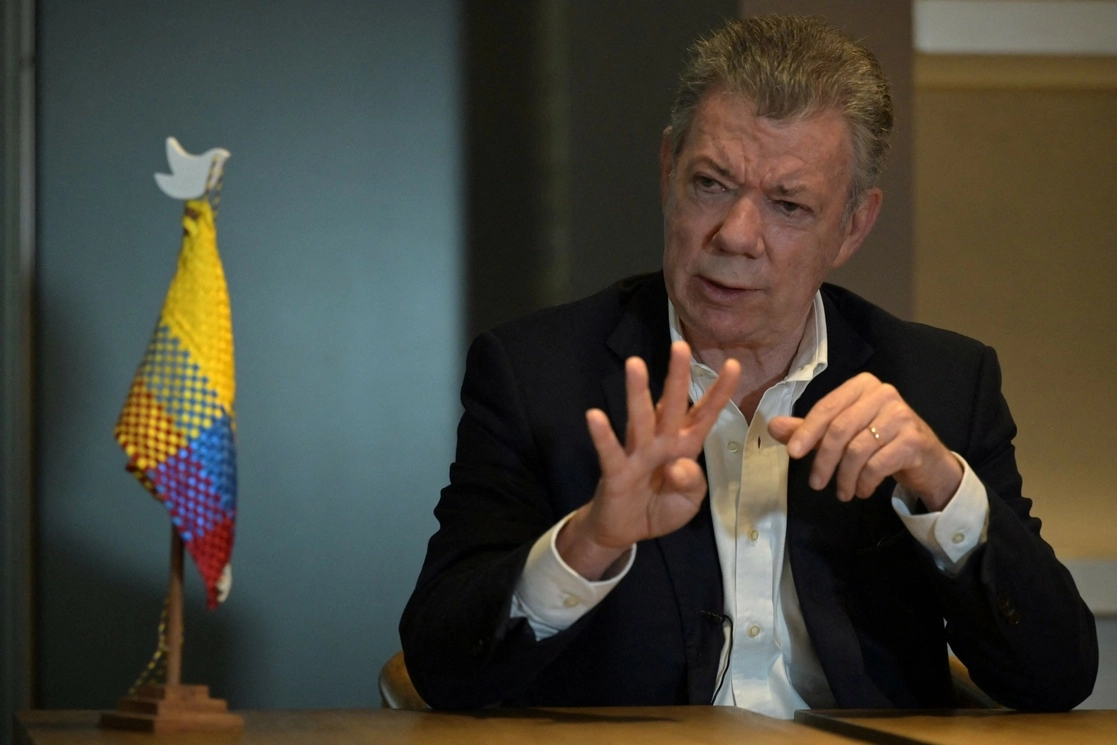 El ex presidente colombiano durante la entrevista con la agencia Afp. Foto Afp