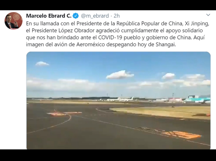 Imagen tomada de la cuenta en Twitter @m_ebrard