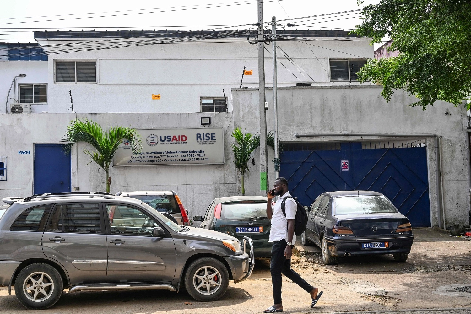 Oficina cerrada de la Agencia de los Estados Unidos para el Desarrollo Internacional (USAID) en Abiyán, Costa de Marfil, el 6 de marzo de 2025. Foto  