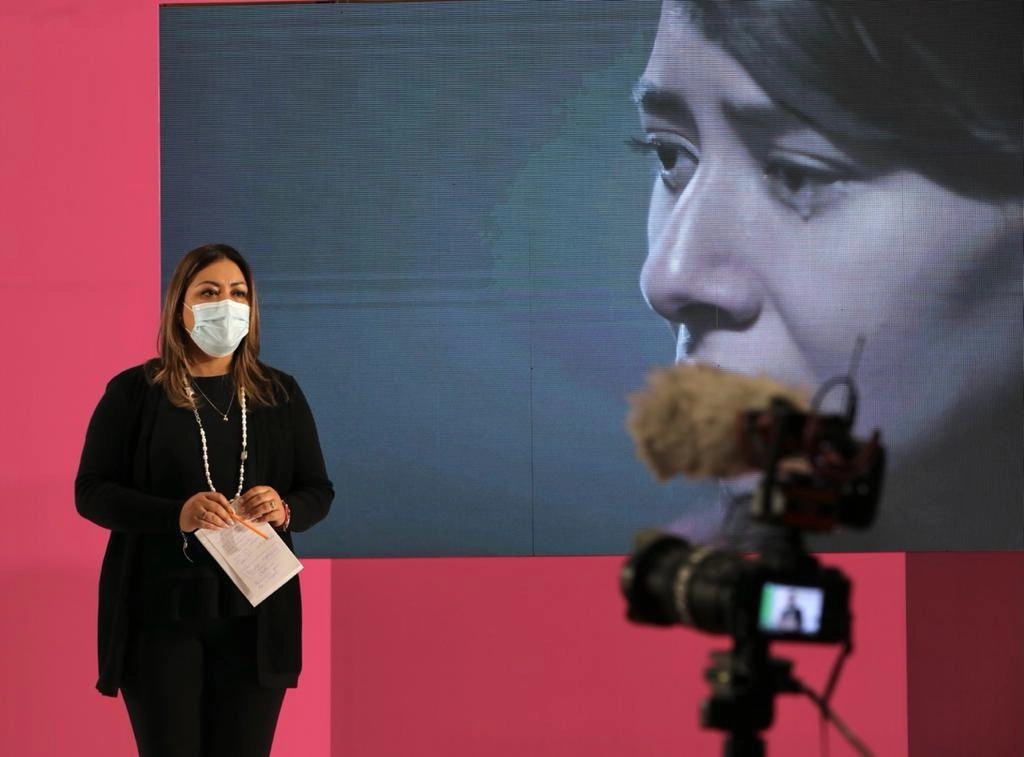 Nuria Gabriela Hernández Abarca, titular de Seinmujer en Michoacán. Foto tomada del Twitter de @NuriaGHernandez / Archivo