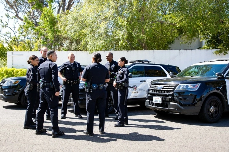 Elementos de la Policía de los Ángeles, California en imagen de archivo. Foto tomada de la página de Facebook LAPD Headquarters
