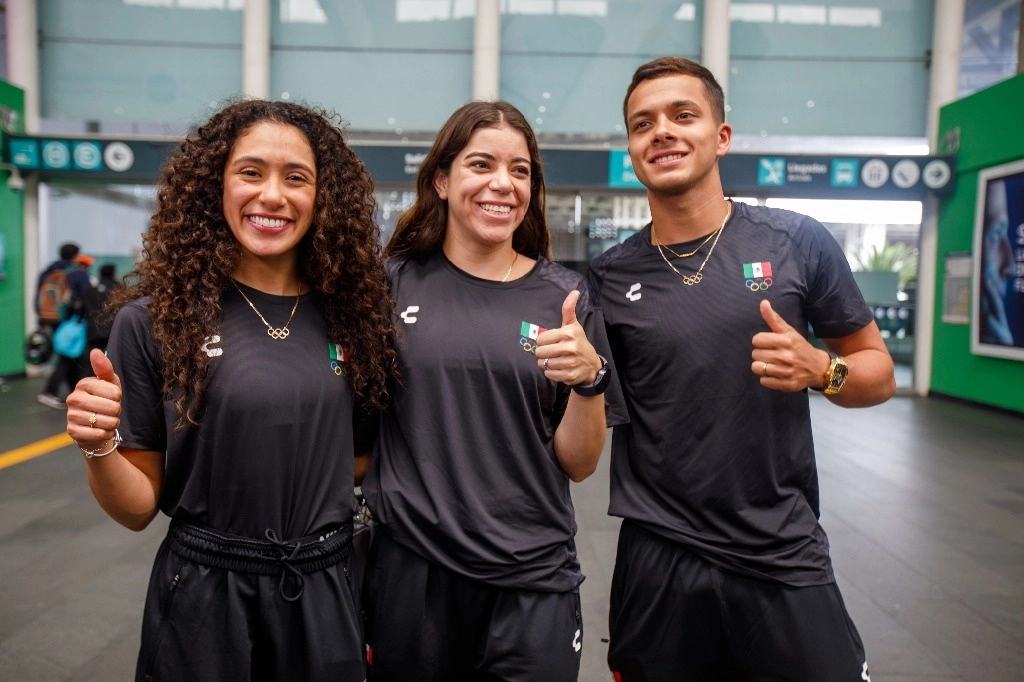 Gaby Agundes, Alejandra Orozco y Juan Celaya, clavadistas olímpicos rumbo a París 2024. Foto Pablo Ramos