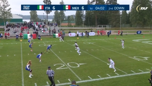 En la rama femenil, el equipo logró dos triunfos. Primero, vencieron 45-6 a Italia. Foto X @IFAFMedia
