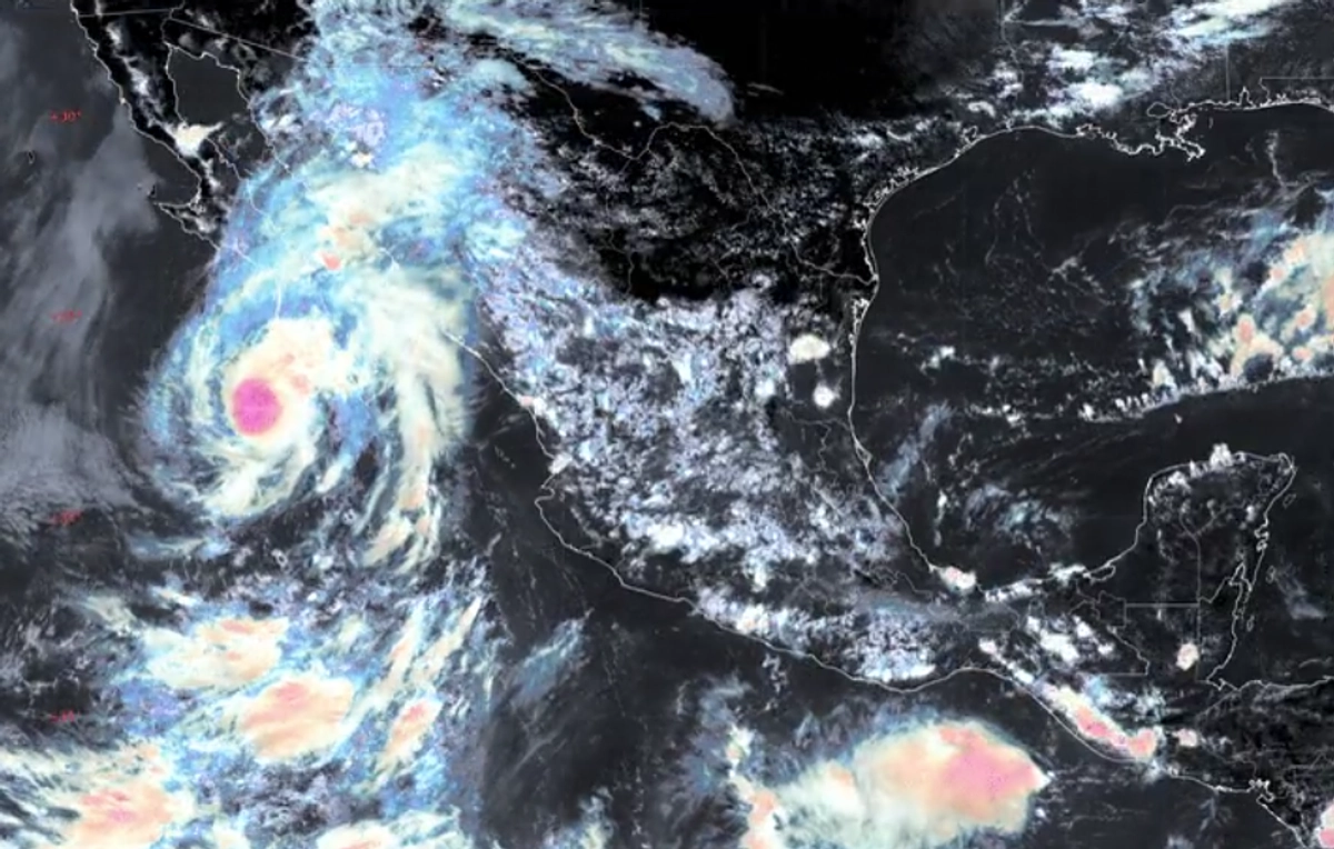 Trayectoria del huracán 'Lorena'. Imagen tomada de la cuenta de X 