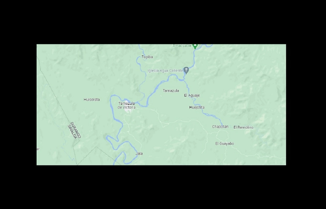 El operativo de la Semar y la Sedena se realizó en el poblado de El Durazno, en Tamazula, Durango. Foto Tomada de Google Maps / Archivo