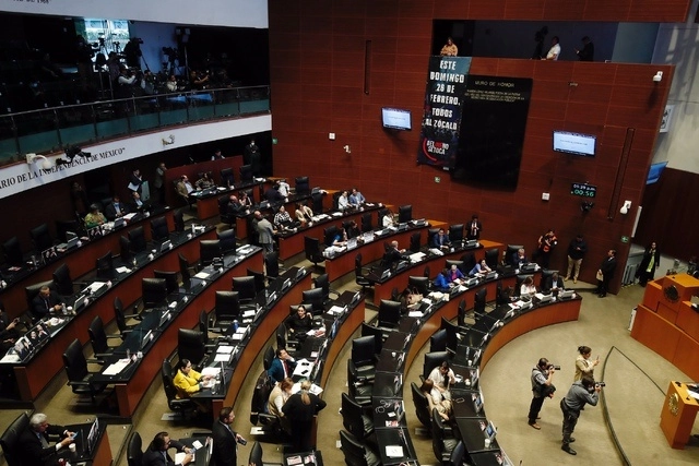 Sala de sesiones del Senado de la República. Foto Cristina Rodríguez 