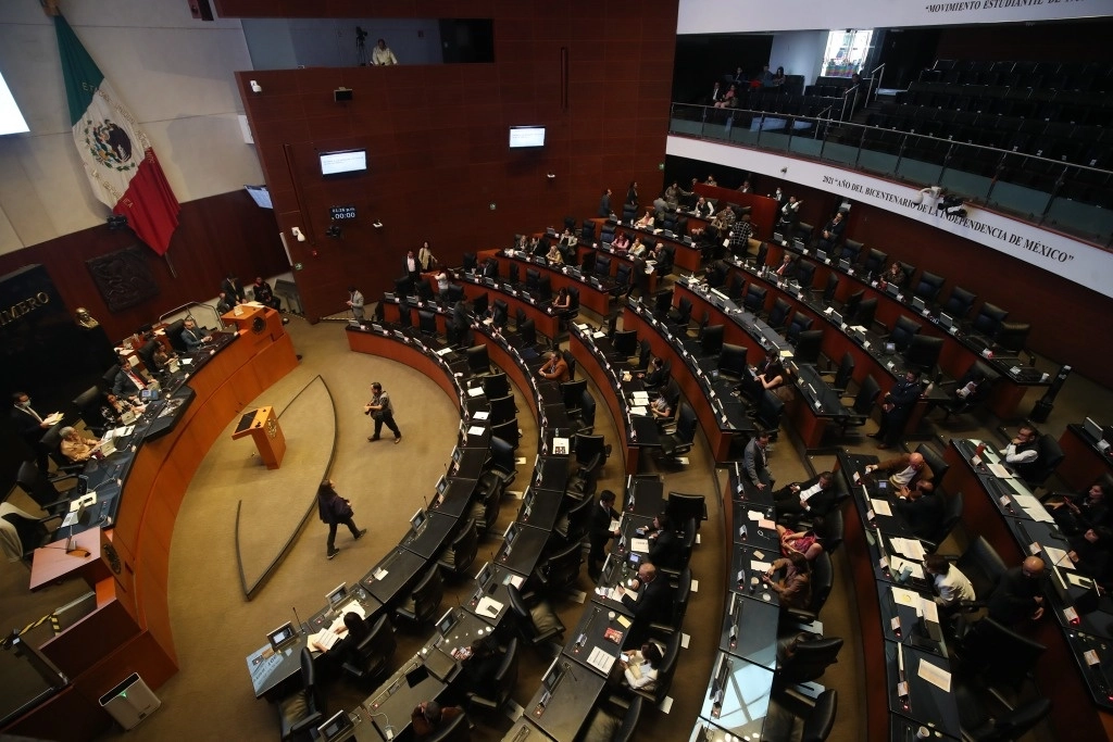 Sala de sesiones del Senado de la República. Foto Yazmín Ortega