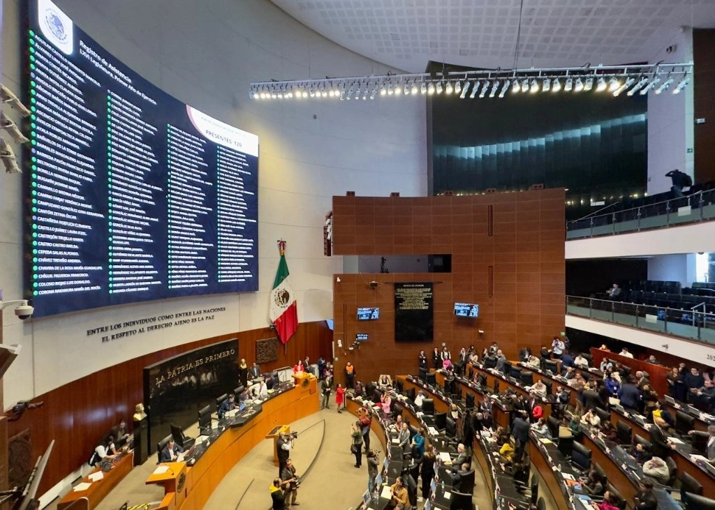 Durante una sesión en el Pleno del Senado, el pasado 4 de diciembre. Foto Roberto García Ortiz 