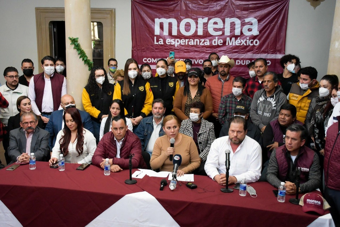 Marina Vitela, fue electa como candidata de Morena al gobierno de Durango. Foto @MarinaVitelaGP