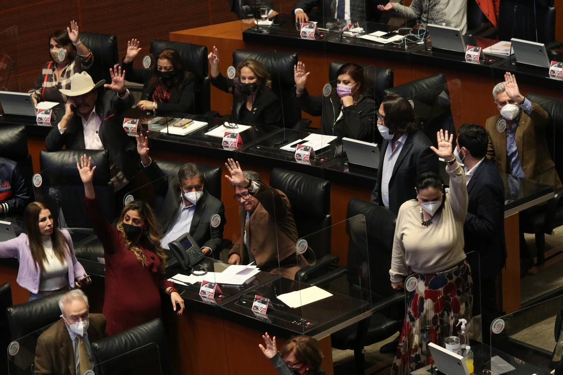 Votación en la sesión del Senado. Foto: María Luisa Severiano