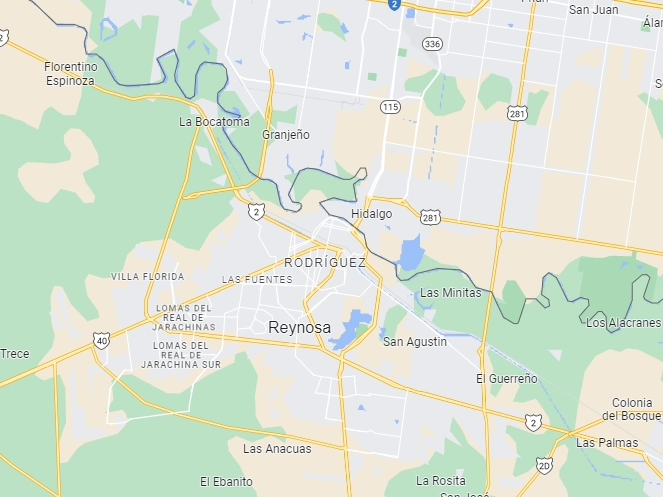 Hace 14 años fue detenido en Reynosa, José María Ríos Ortiz, integrante del Cártel del Golfo. Foto tomada de Google Maps
