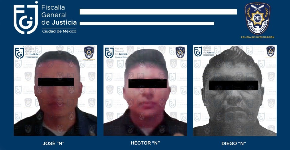 Los policías preventivos fueron sentenciados a 50  años de cárcel al comprobarse su participación en el delito de privación ilegal de la libertad. Foto FGJ
